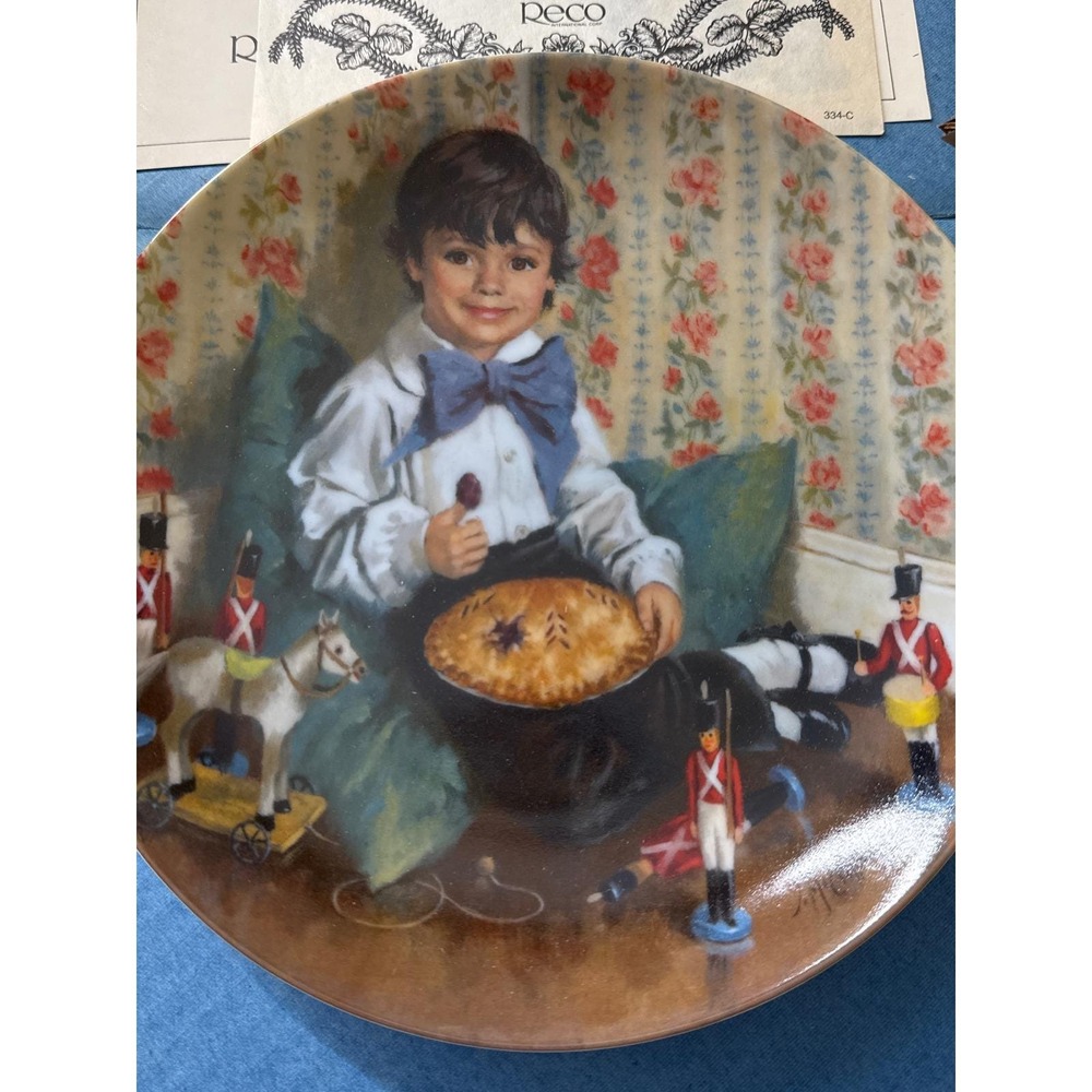 Reco Little Jack Horner Plate John McClelland Mother Goose 1982 Box COA 84-R60-